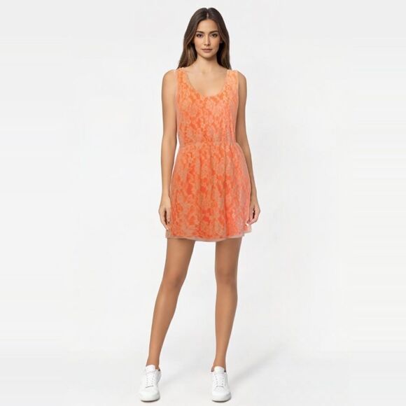Charlotte Russe coral strapless dress, S - Picture 1 of 4